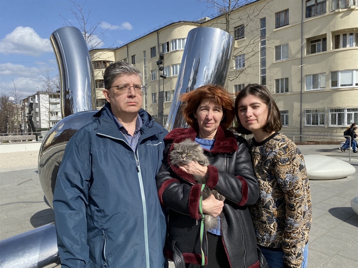 Nastia and her family on the safe ground  