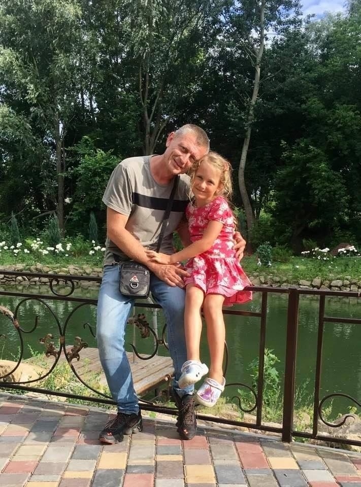 Viktor Makohon with his daughter Nastia. Credits: the hero’s archive