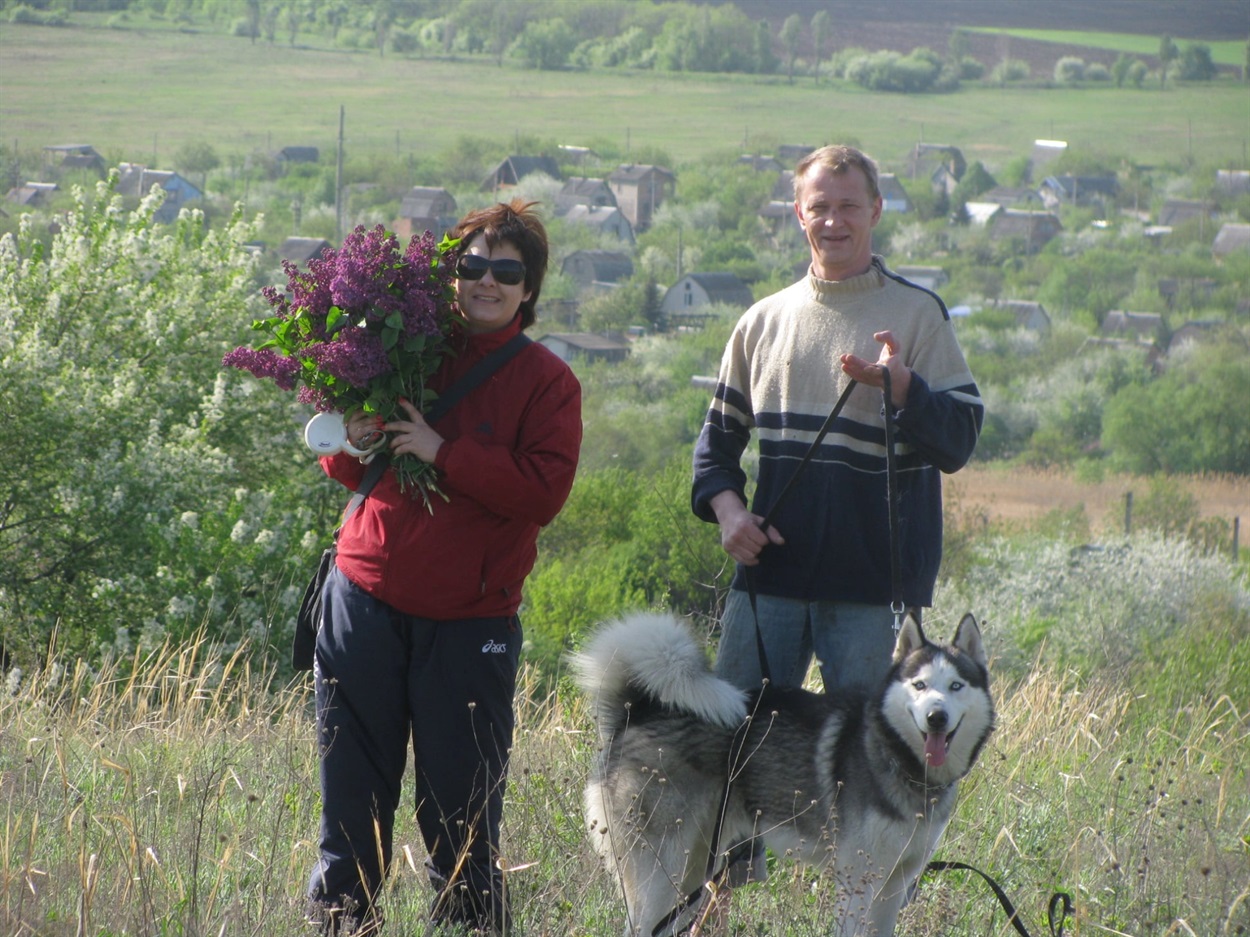 Halyna and her husband