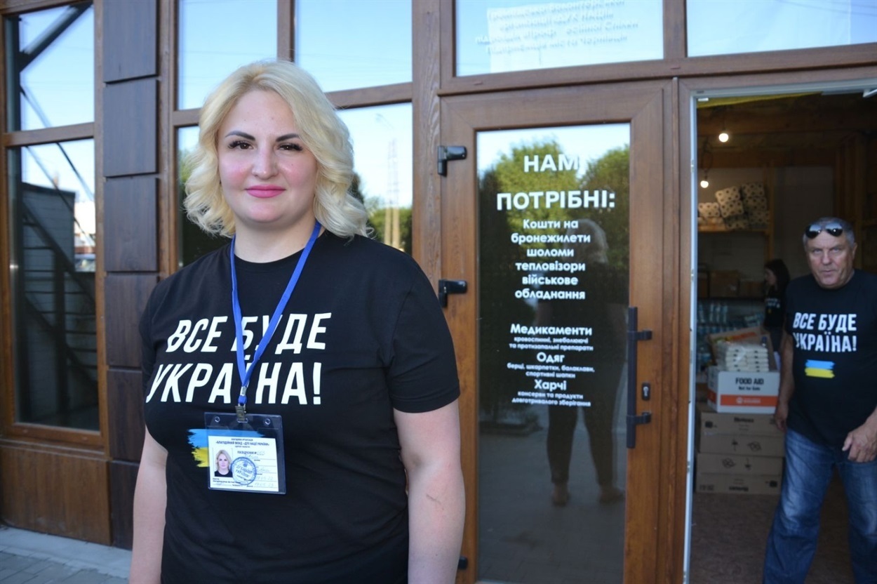 Oksana Koval, a volunteer at the NGO “The Spirit of the Nation” 